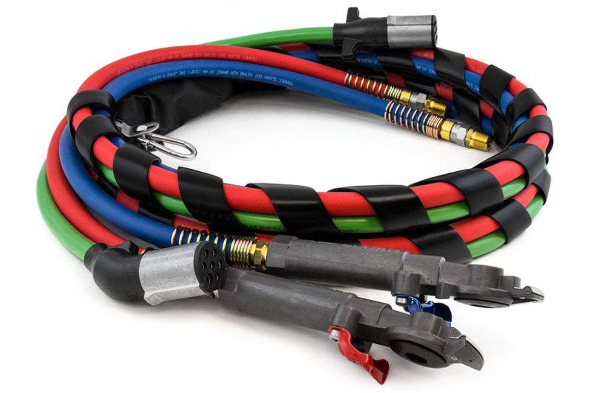 3-in-1 Wrap 12ft Red & Blue Hose with MaxxGrips & Sonogrip ABS Cable
