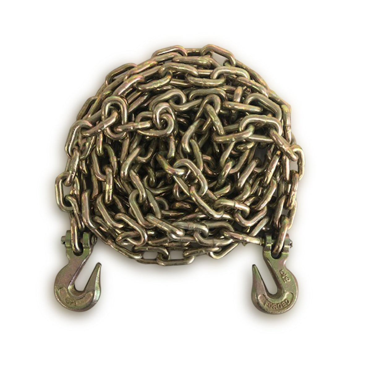 G70 Transport Chain 5/16" x 10' with Clevis Grab Hooks
