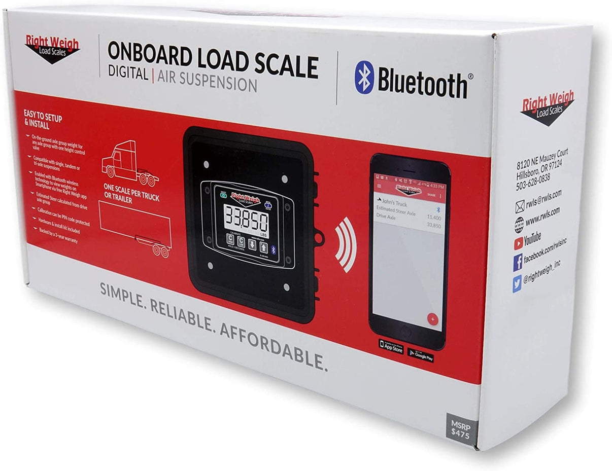 Right Weigh 201-EBT-01RK Bluetooth Exterior Digital Load Scale Kit