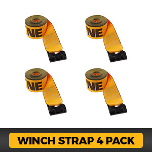 4" x 30' Kinedyne Winch Strap with Flat Hook