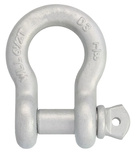 Galvanized Screw Pin Anchor Shackle 7/8" 6.5-Ton 