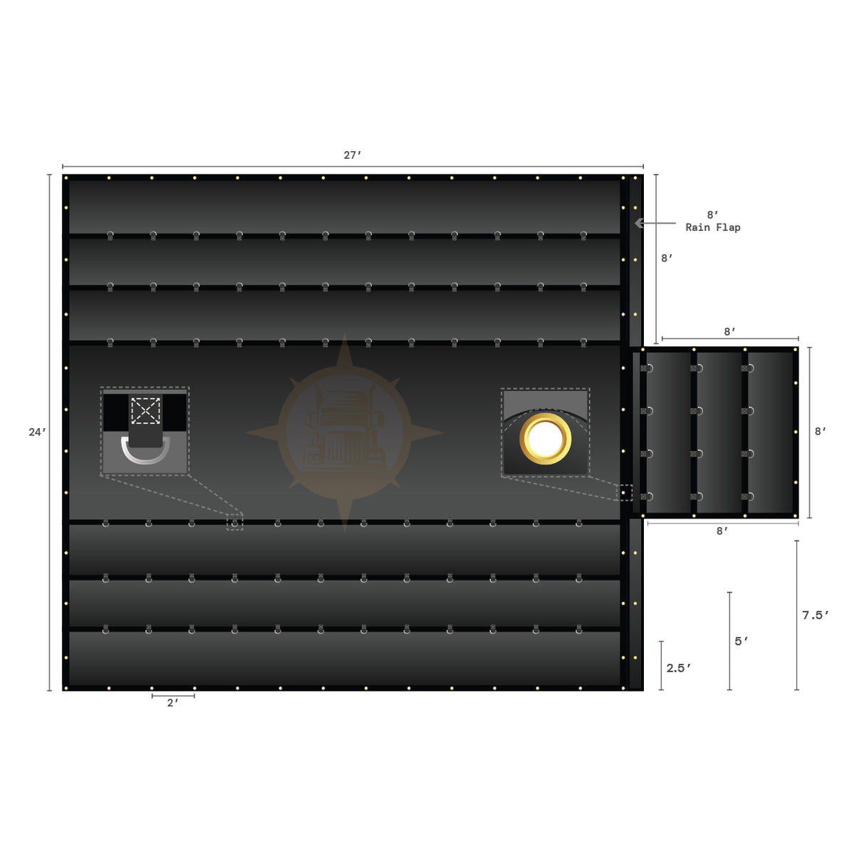 Lumber Tarp - Heavy-Duty Vinyl Options