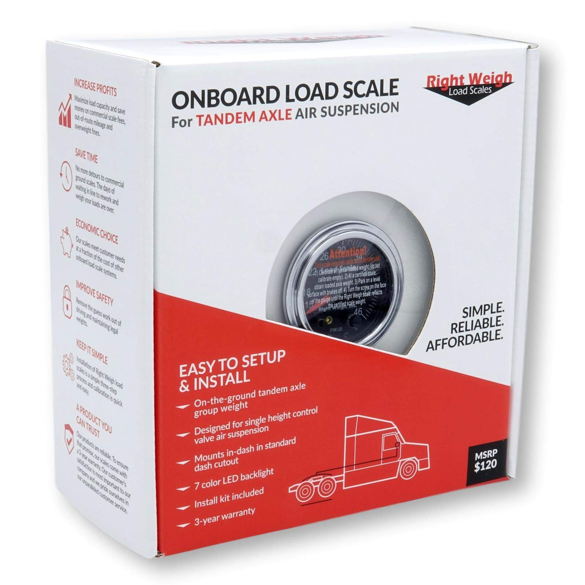 Right Weigh 510-46-RKC Tandem Axle Load Scale Kit – Single HCV