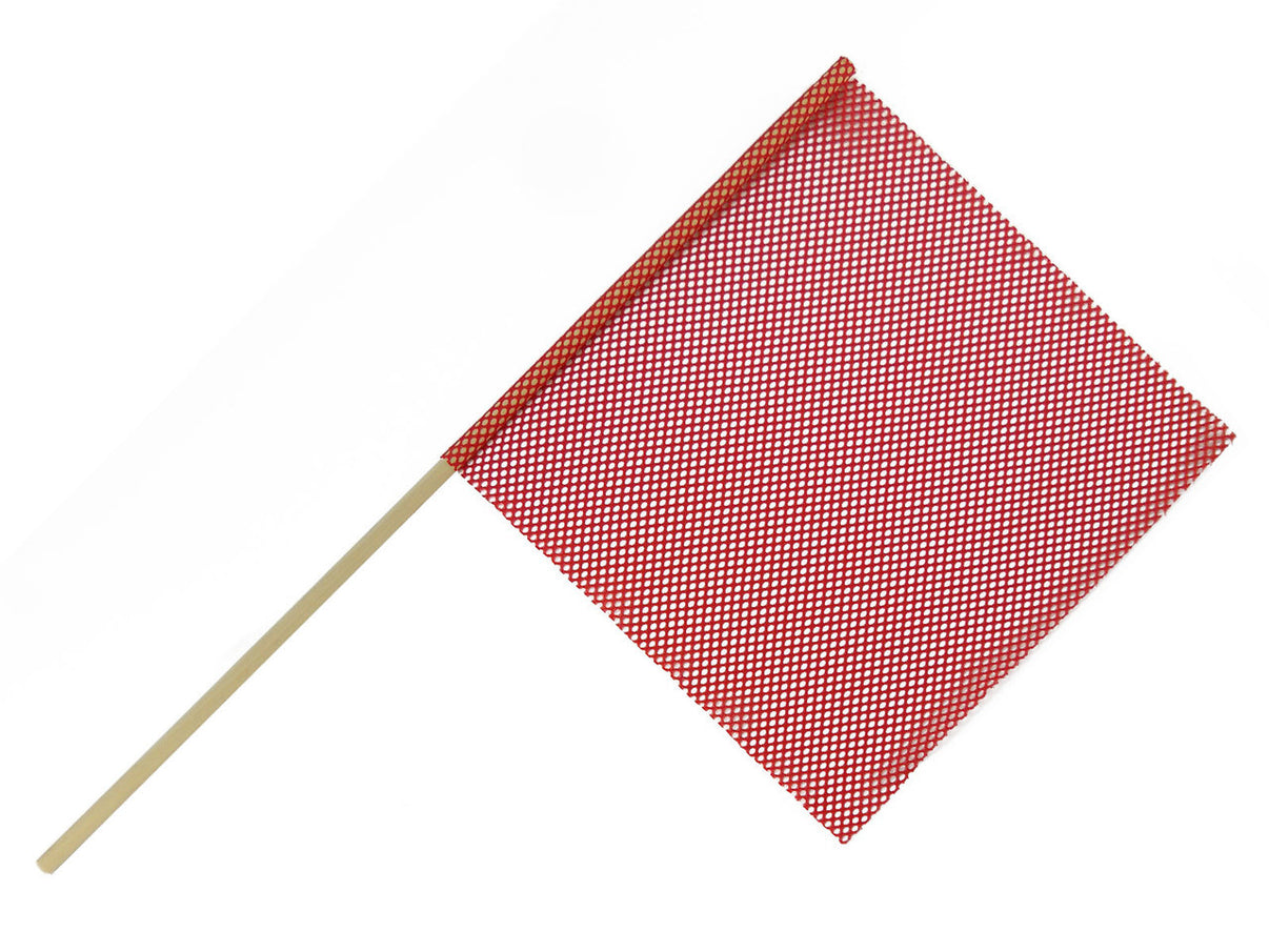 Red Dowel Warning Flag on truck