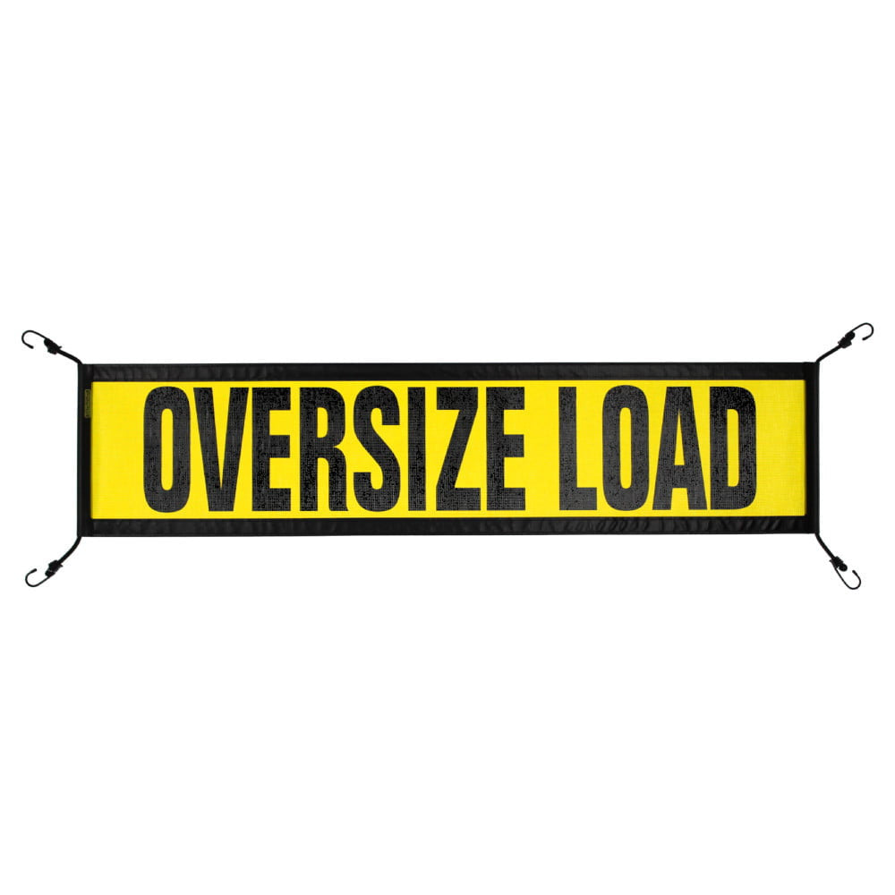 Reflective Oversize Load Sign 18" x 84" with Bungee Cord