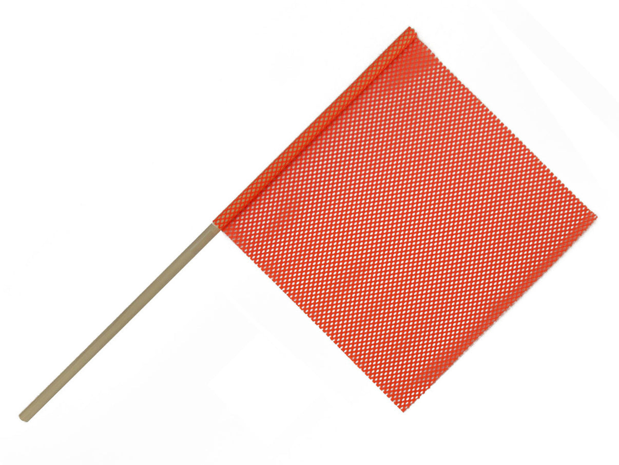 Orange Dowel Warning Flag – Front View