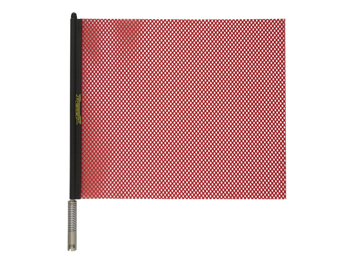 Quickmount Red Warning Flag Assembly mounted on truck